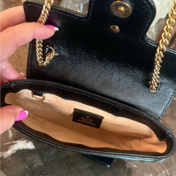 Gucci Mini GG Marmont Calfskin Leather Crossbody shoulder Bag Limited Edition - Picture 15 of 17